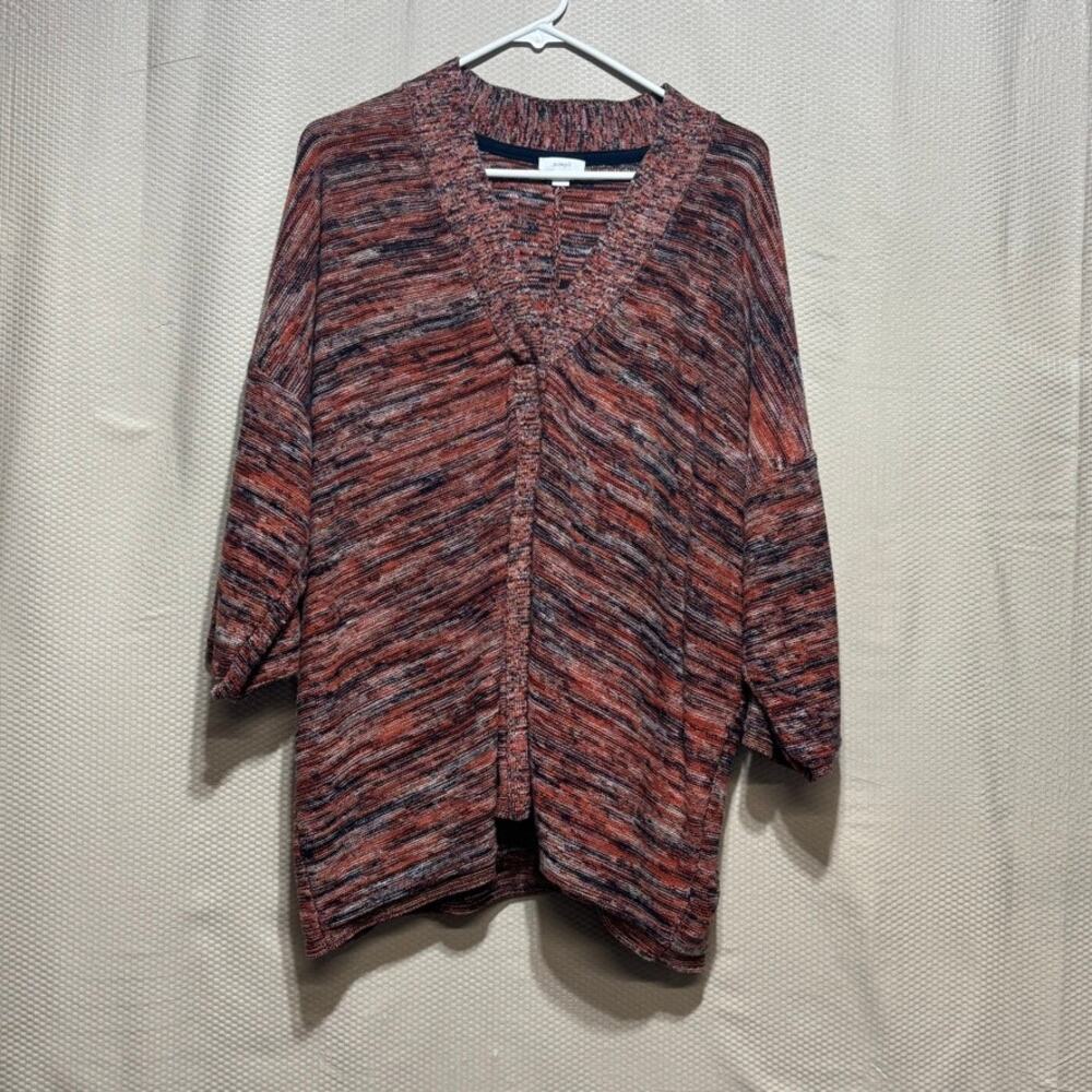 Pure Jill J. Jill Women's Size L Multi-Color Campari Space Dyed Pullover Sweater